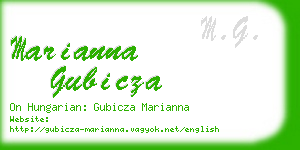 marianna gubicza business card